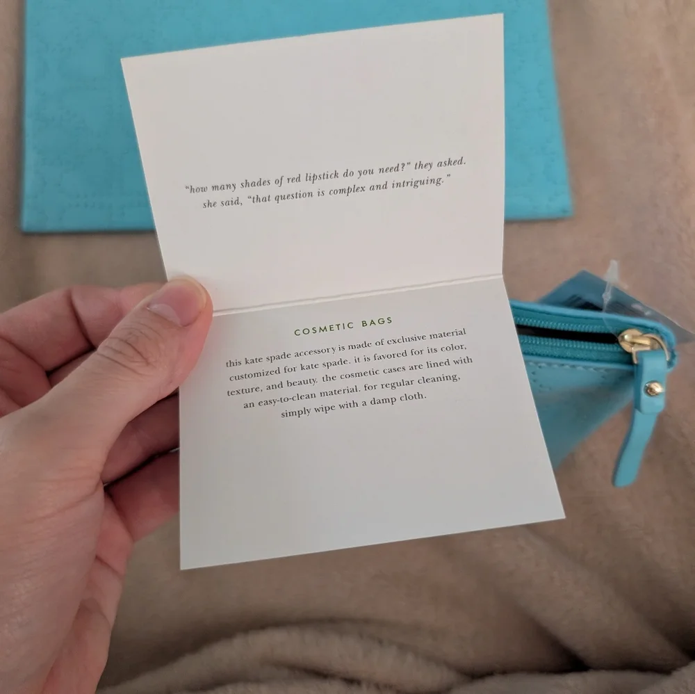 Kate Spade NWT Metro Spade Cosmetic Bag Set In Adriatic - Picture 5 of 8